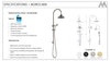 Bordeaux Shower Column Set – Brushed Nickel