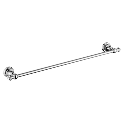 Medoc Single Towel Rail 600mm Brushed Nickel