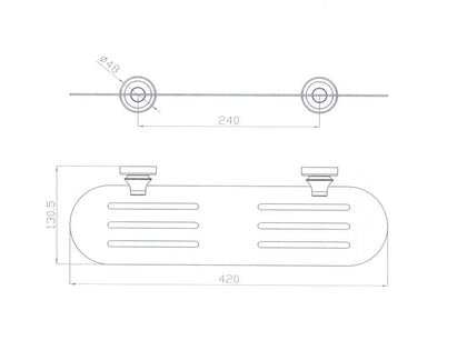 Medoc Metal Shelf Brushed Nickel