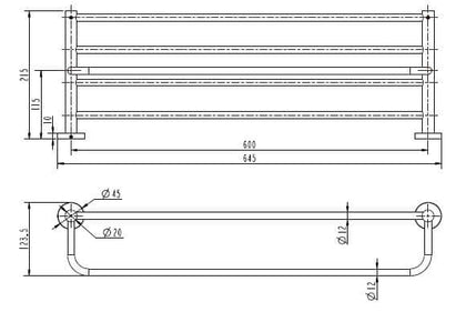 Mirage Bathroom Shelf – MATTE BALACK