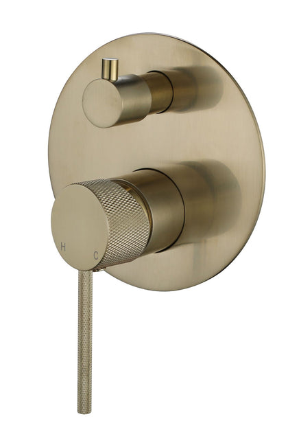 Star Mini Diverter Shower Mixer Brushed Bronze